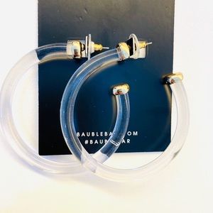 Bauble Bar Leia Resin Hoop Earrings